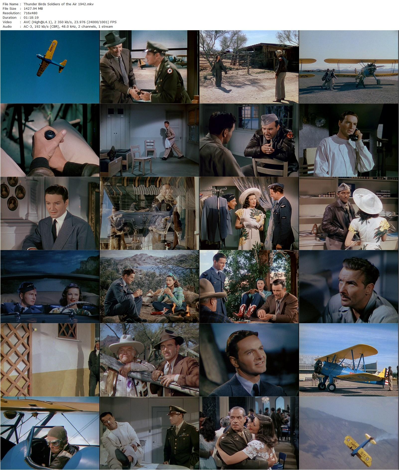 Thunder Birds (1942) William A. Wellman, Gene Tierney, Preston Foster, John Sutton-poster