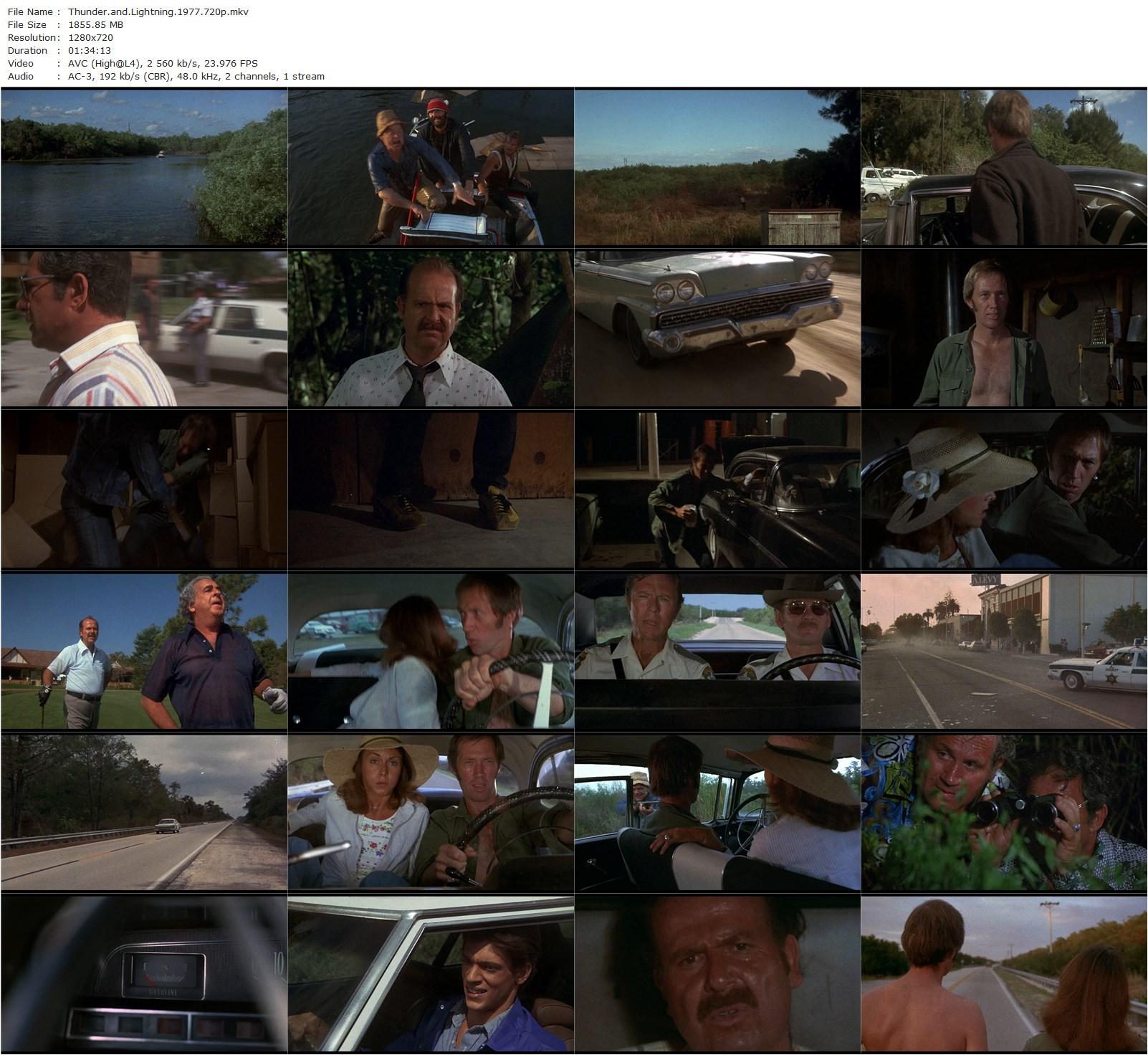 Thunder and Lightning (1977) Corey Allen, David Carradine, Kate Jackson, Sterling Holloway-poster