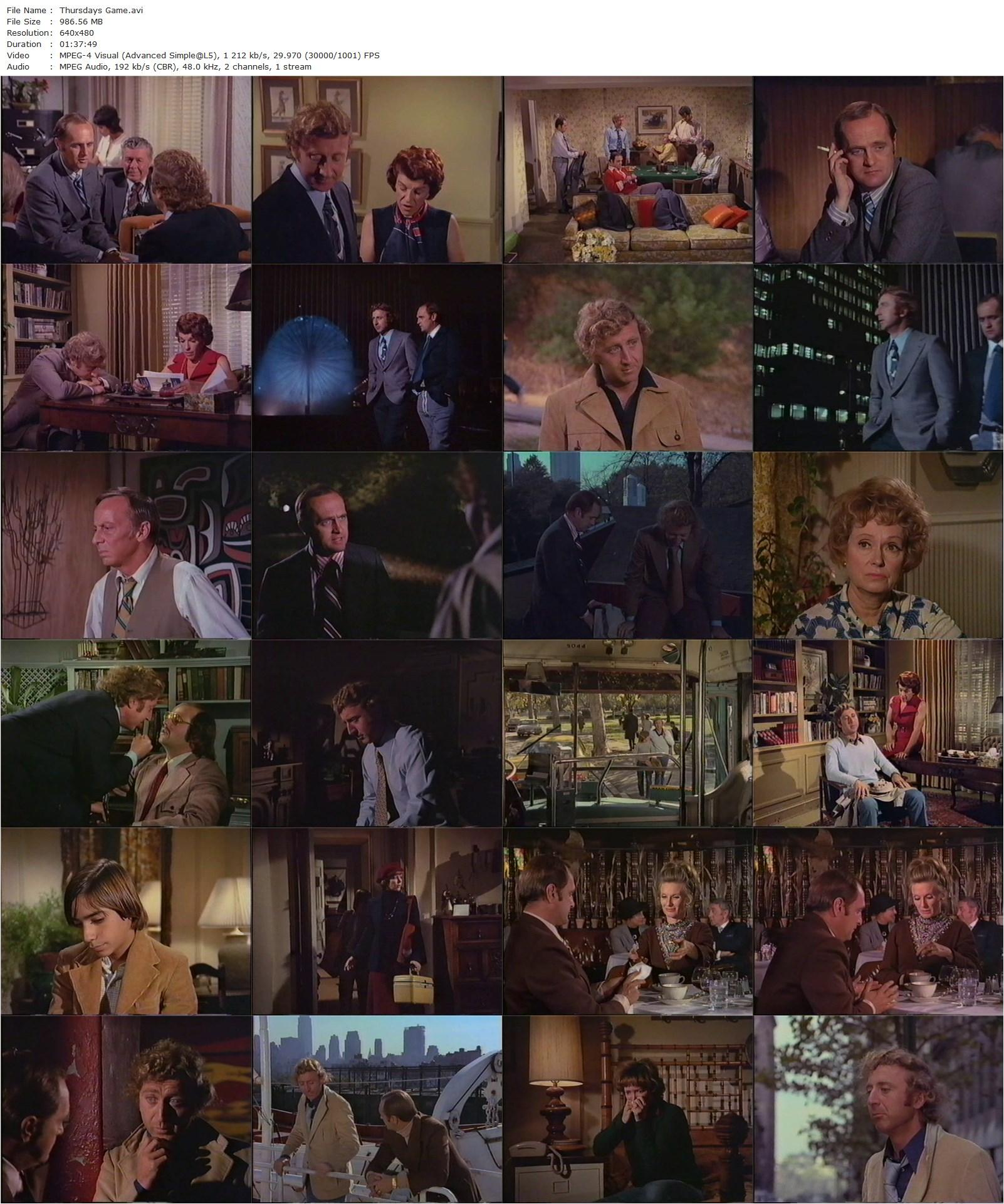 Thursday’s Game (1974) Robert Moore, Gene Wilder, Bob Newhart, Ellen Burstyn-poster