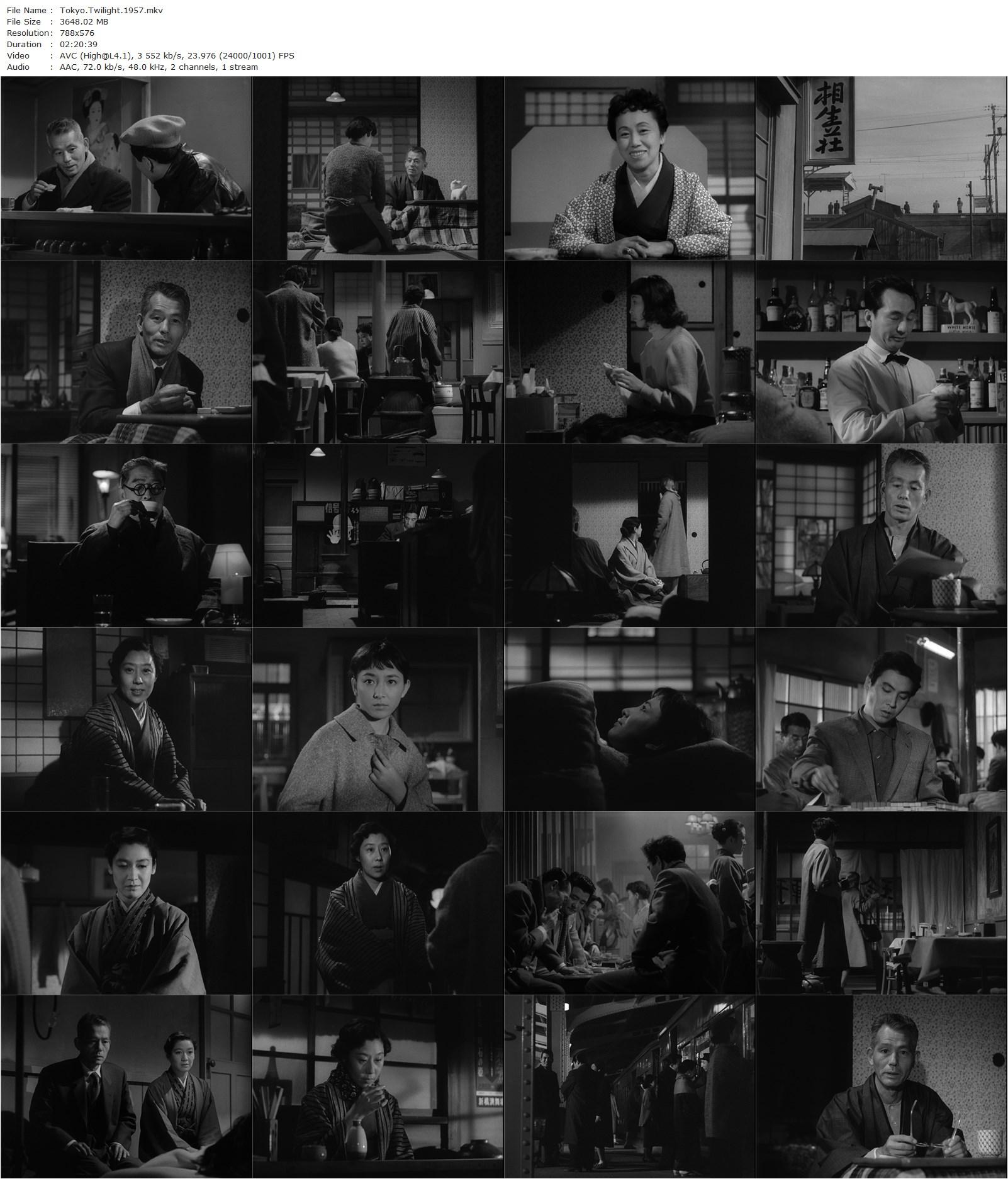 Tokyo Twilight AKA Tôkyô boshoku (1957) Yasujirô Ozu, Setsuko Hara, Ineko Arima, Chishû Ryû-poster