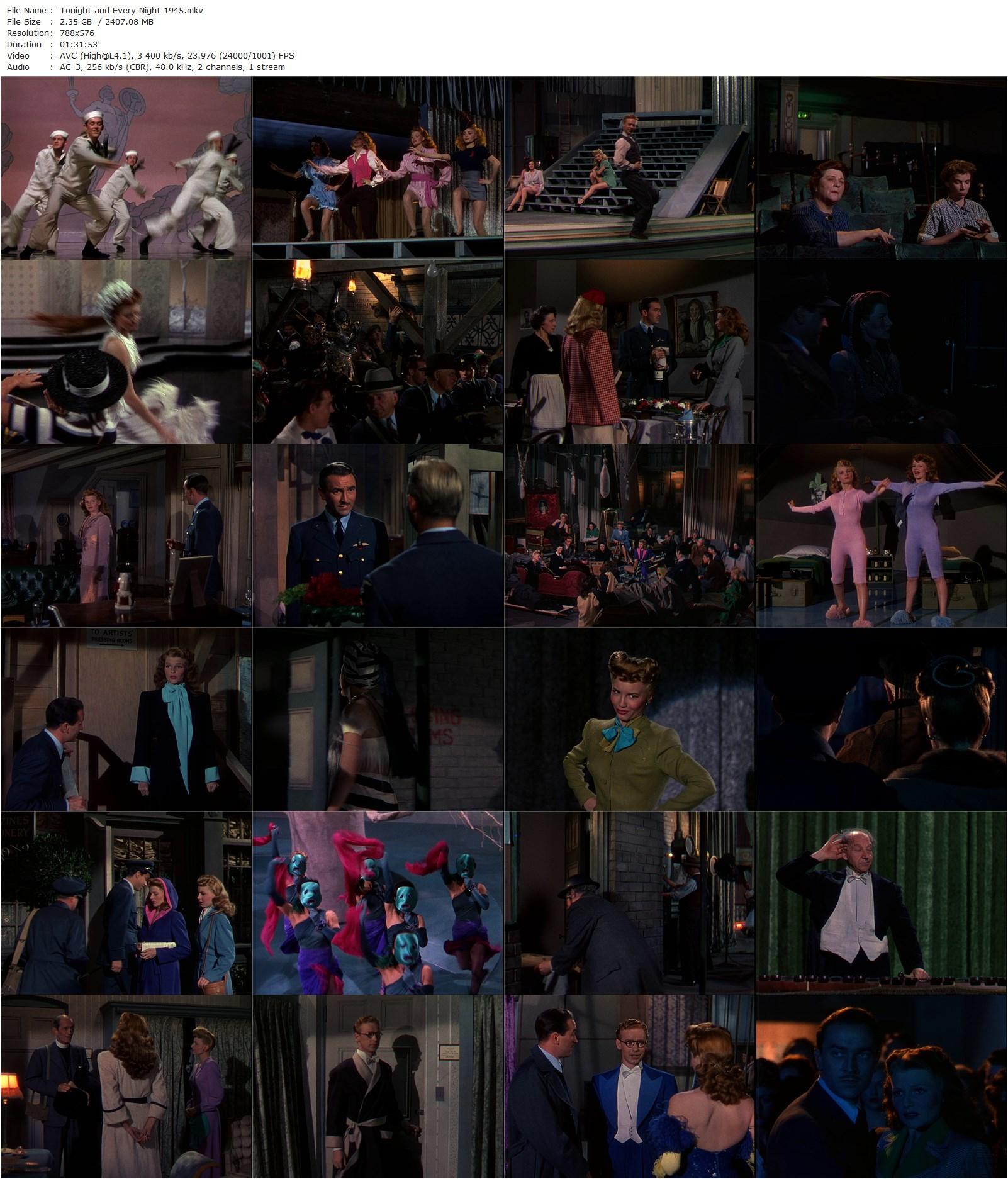 Tonight and Every Night (1945) Victor Saville, Rita Hayworth, Lee Bowman, Janet Blair-poster