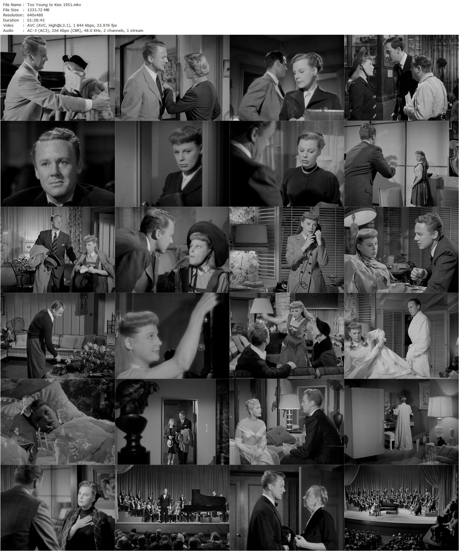 Too Young to Kiss (1951) Robert Z. Leonard, June Allyson, Van Johnson, Gig Young-poster