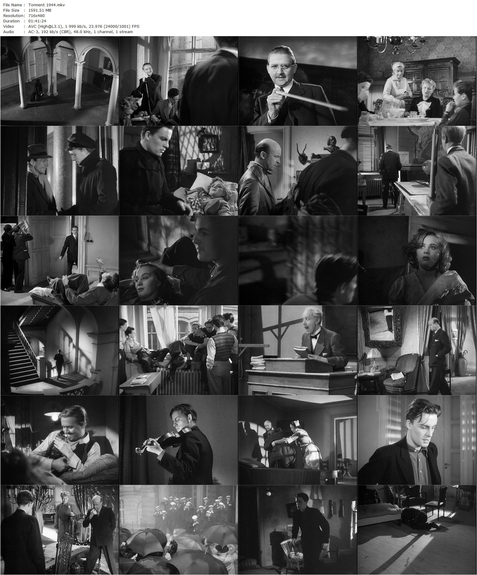 Torment AKA Hets (1944) Alf Sjöberg, Stig Järrel, Alf Kjellin, Mai Zetterling-poster