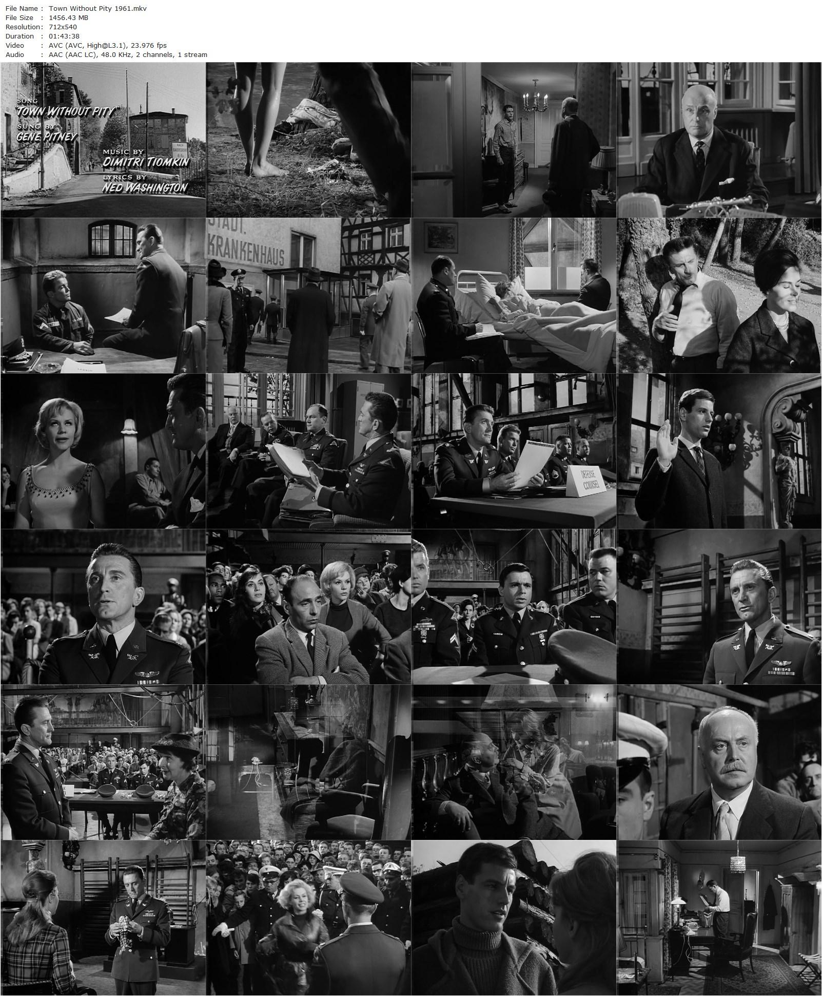 Town Without Pity (1961) Gottfried Reinhardt, Kirk Douglas, Barbara Rütting, Christine Kaufmann-poster