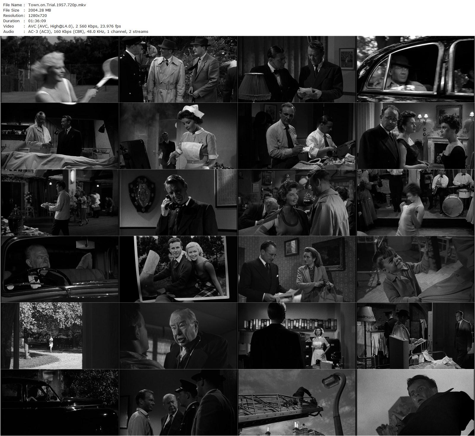 Town on Trial (1957) John Guillermin, John Mills, Charles Coburn, Barbara Bates-poster