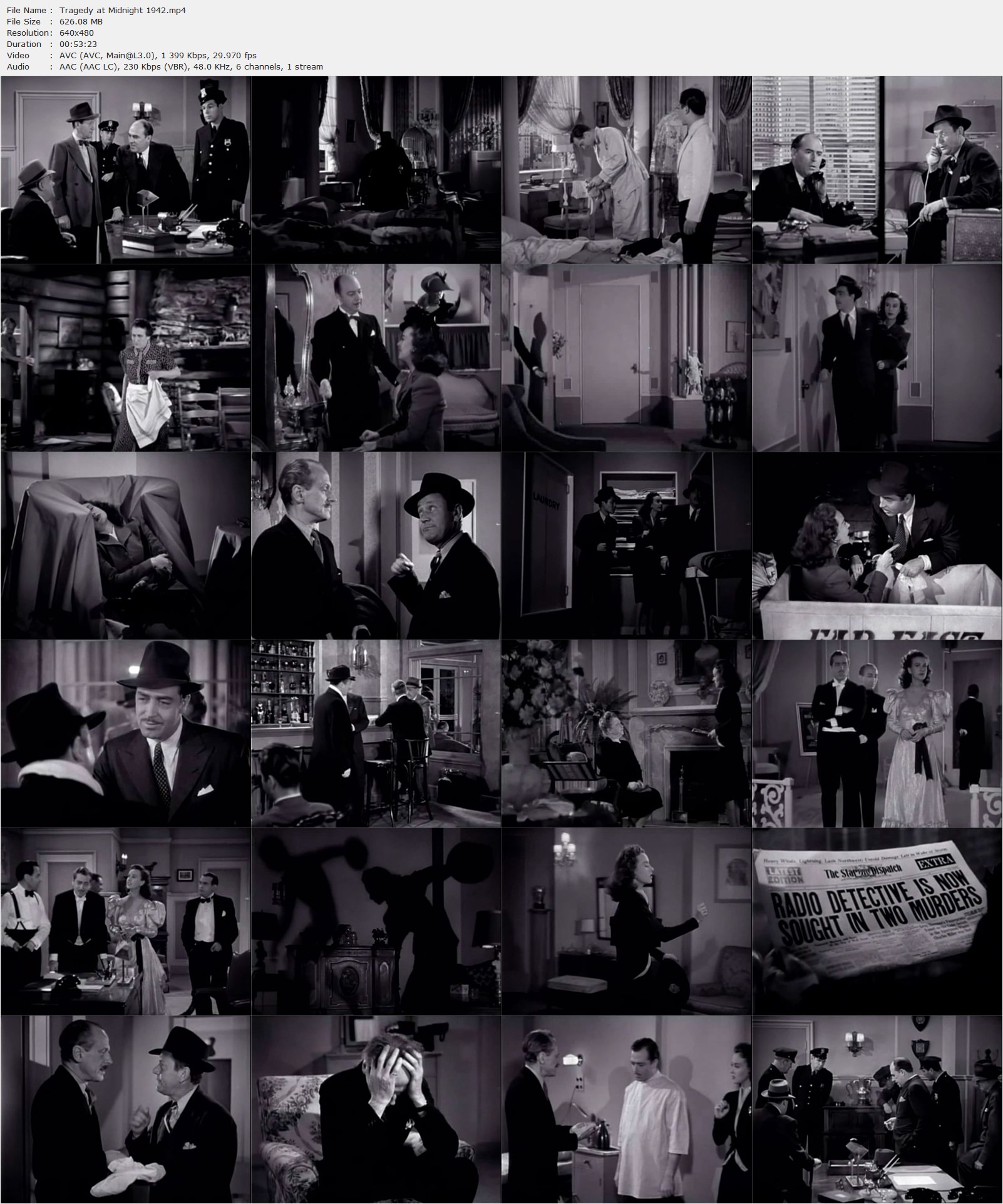 A Tragedy at Midnight (1942) Joseph Santley, John Howard, Margaret Lindsay, Roscoe Karns-poster