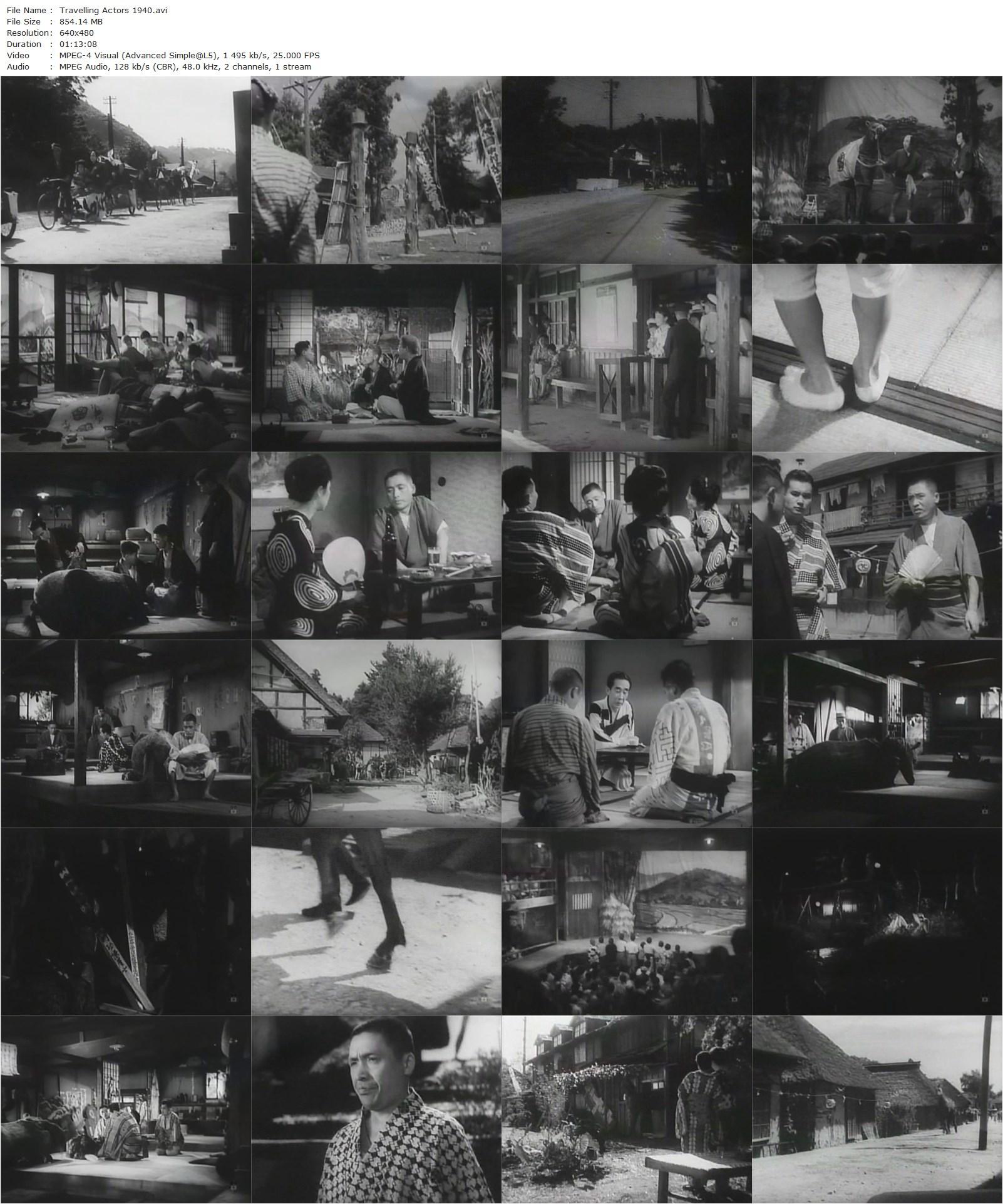 Travelling Actors / Tabi yakusha (1940) Mikio Naruse, Kamatari Fujiwara, Kan Yanagiya, Minoru Takase-poster