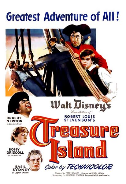 Treasure Island (1950) Byron Haskin, Bobby Driscoll, Robert Newton, Basil Sydney, Adventure, Family