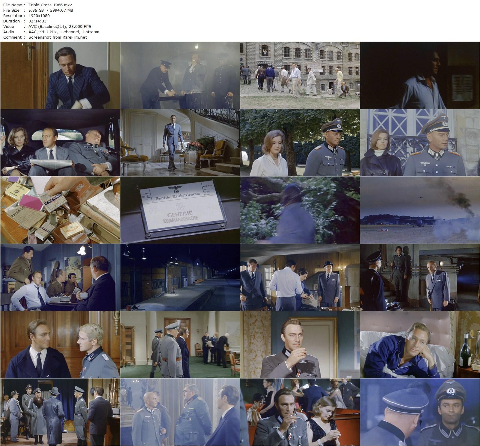 Triple Cross (1966) Terence Young, Christopher Plummer, Romy Schneider, Trevor Howard-poster