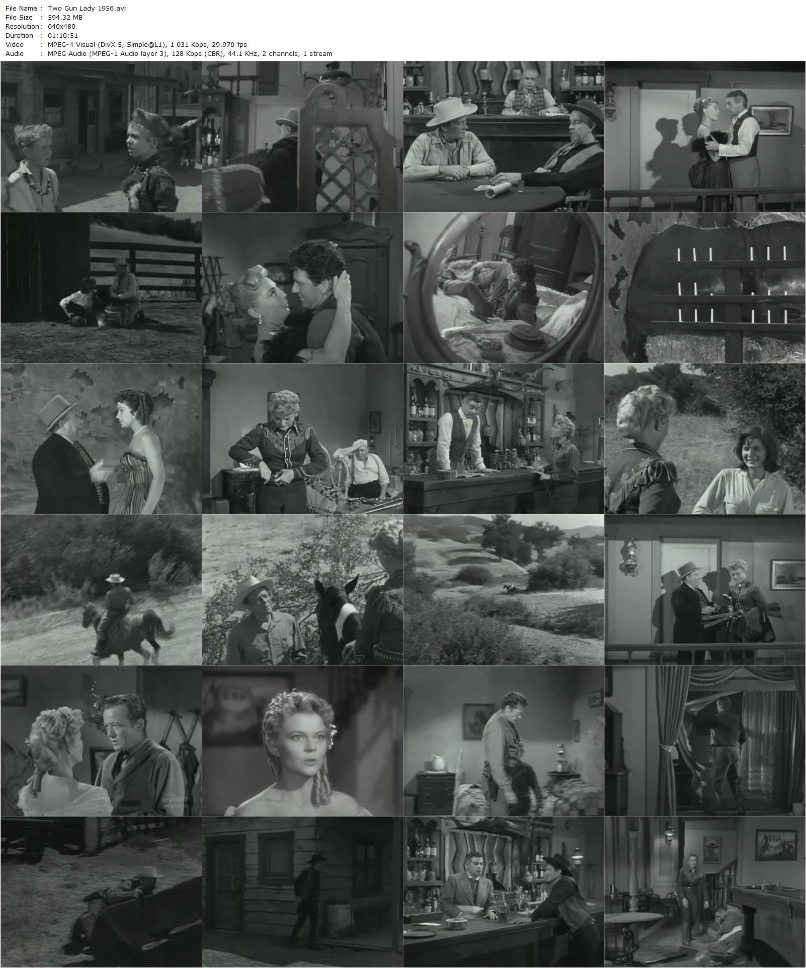 Two-Gun Lady (1955) Richard Bartlett, Peggie Castle, William Talman, Marie Windsor-poster