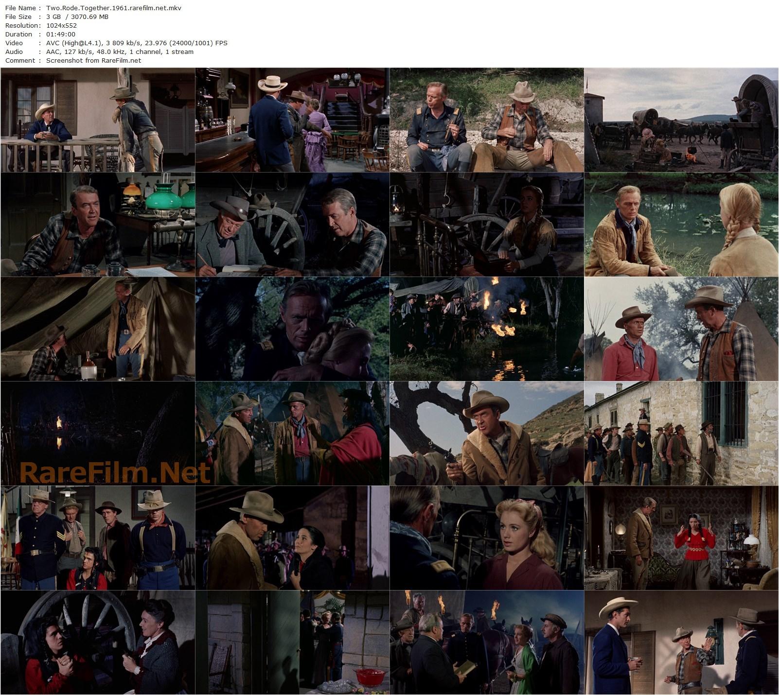 Two Rode Together (1961) John Ford, James Stewart, Richard Widmark, Shirley Jones-poster