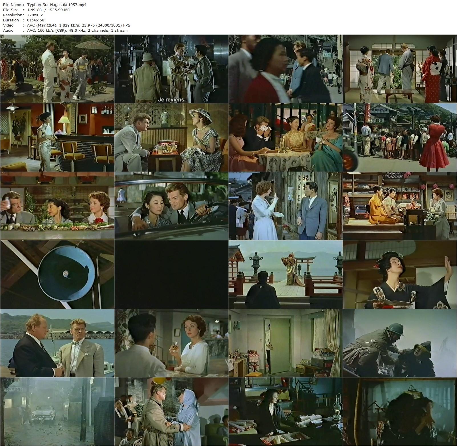 Typhoon Over Nagasaki AKA Typhon sur Nagasaki (1957) Yves Ciampi, Danielle Darrieux, Jean Marais, Keiko Kishi-poster