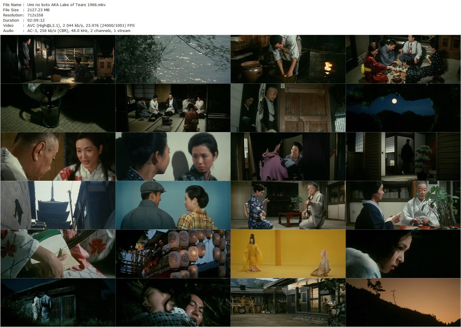 Lake of Tears / Umi no koto (1966) Tomotaka Tasaka, Yoshiko Sakuma, Katsuo Nakamura, Ganjirô Nakamura-poster