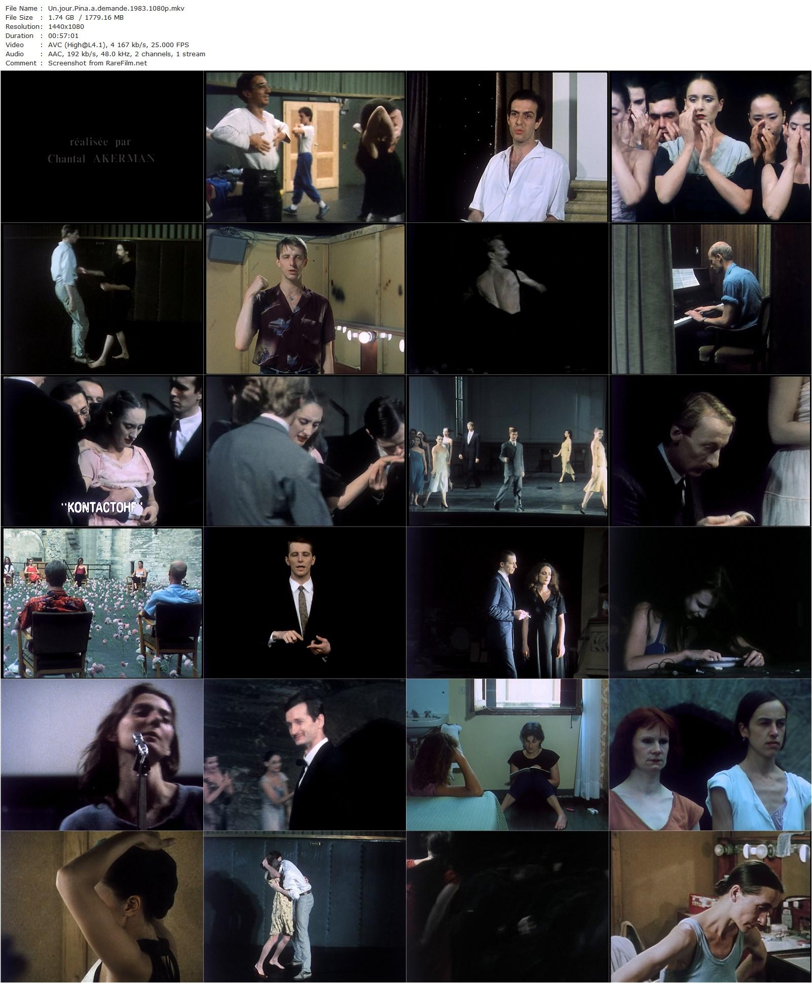 On Tour with Pina Bausch / Un jour Pina a demandé… (1983) Chantal Akerman, Pina Bausch-poster