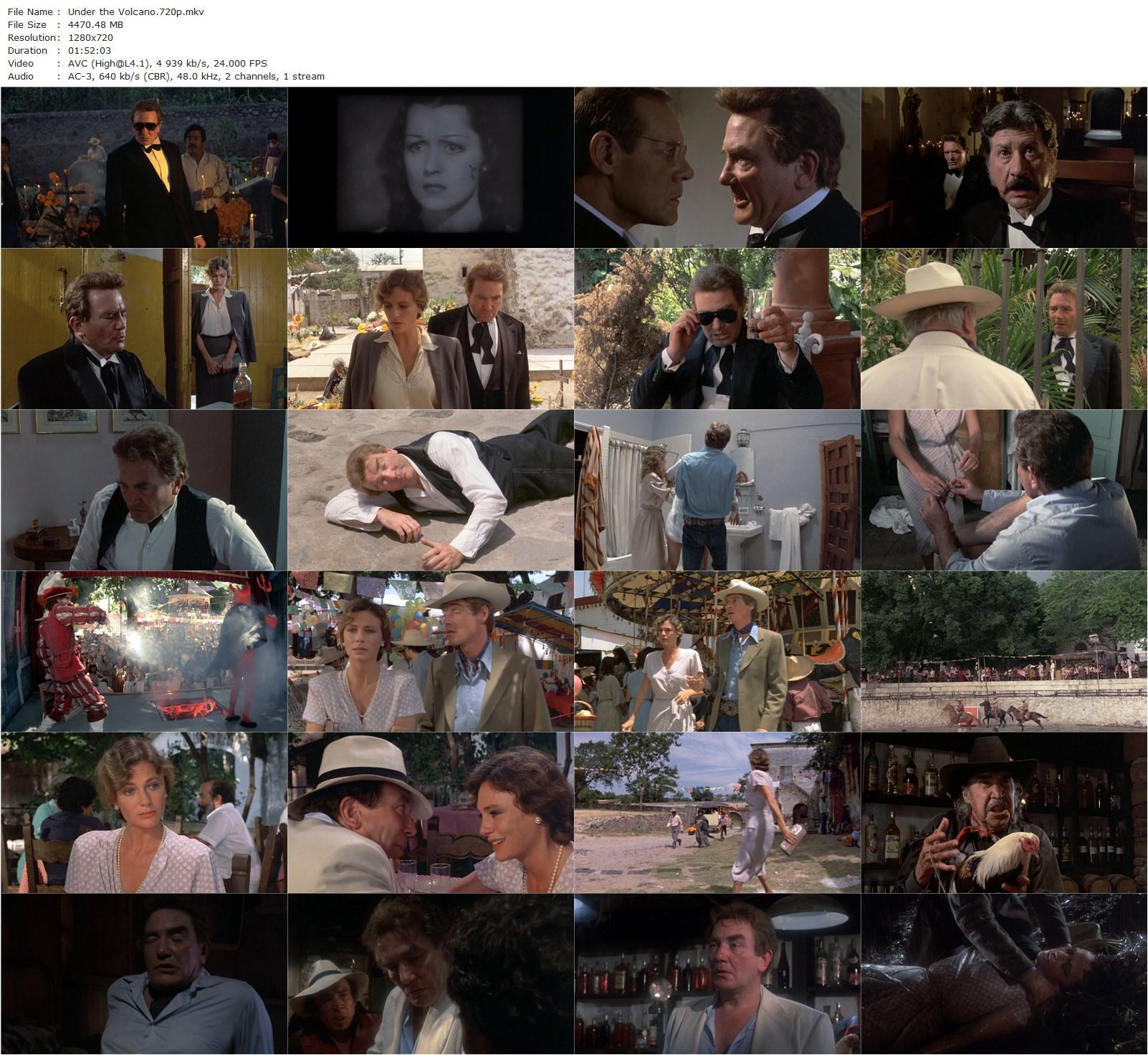 Under the Volcano (1984) John Huston, Albert Finney, Jacqueline Bisset, Anthony Andrews-poster