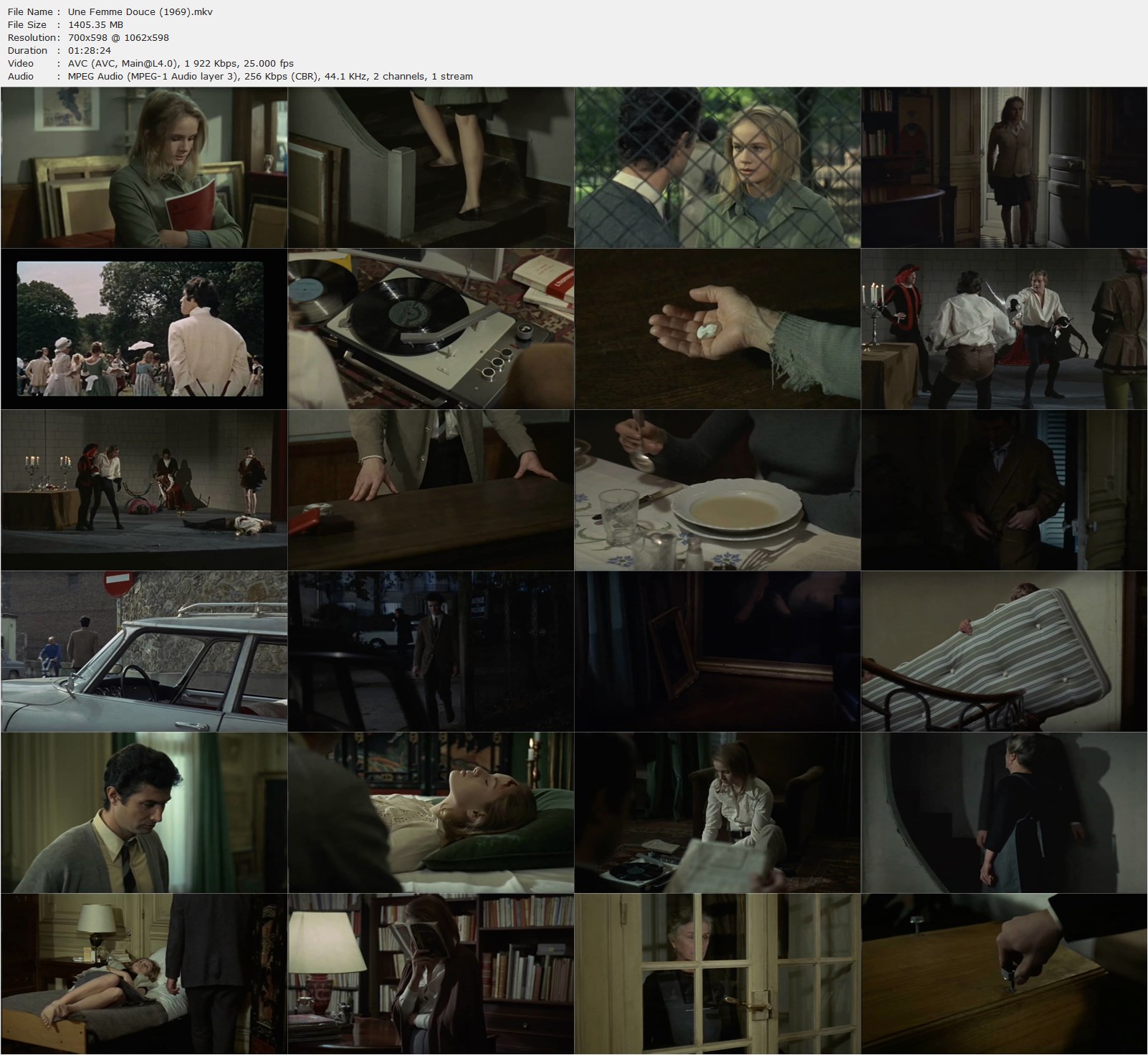 A Gentle Woman (1969) Robert Bresson, Dominique Sanda, Guy Frangin, Jeanne Lobre, Drama, Romance-poster