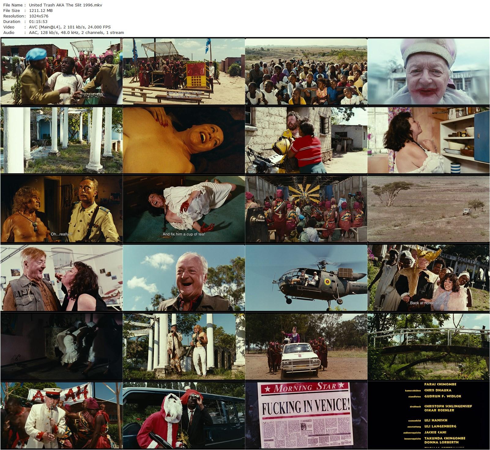 The Slit AKA United Trash (1996) Christoph Schlingensief, Udo Kier, Kitten Natividad, Joachim Tomaschewsky-poster