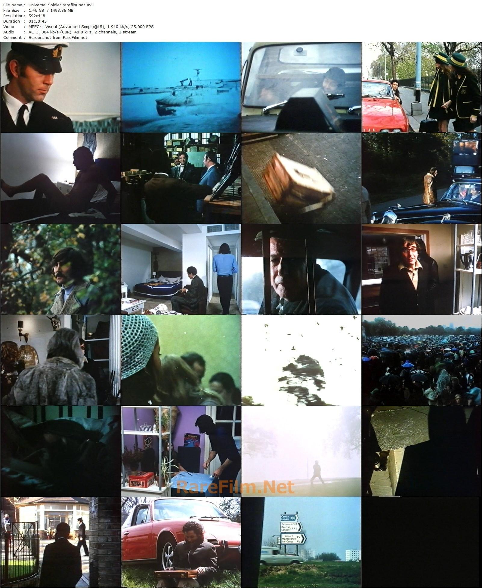 Universal Soldier (1971) Cy Endfield, George Lazenby, Ben Carruthers, Robin Hunter-poster