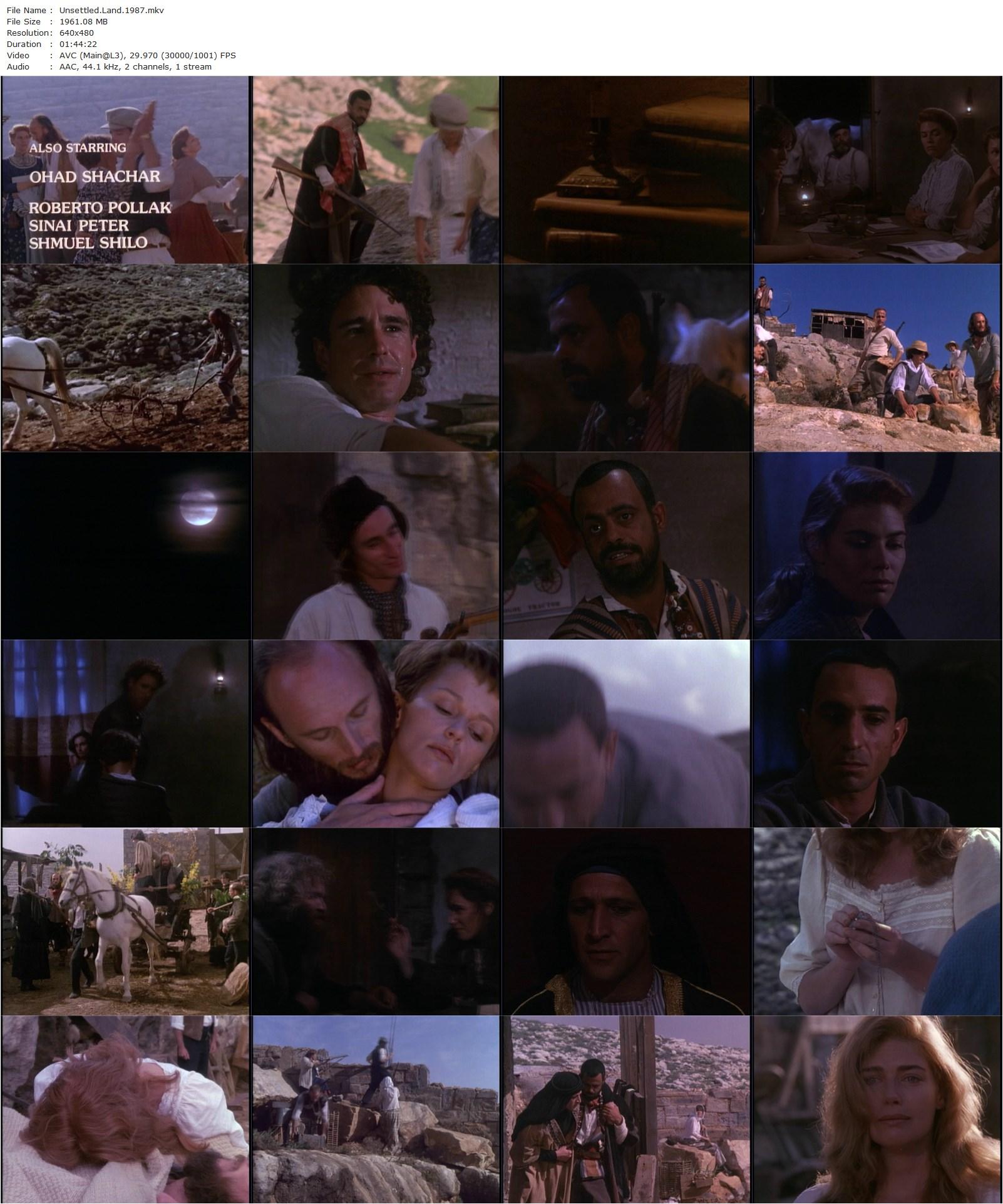 Unsettled Land / Ha-Holmim (1987) Uri Barbash, Kelly McGillis, John Shea, Arnon Zadok-poster
