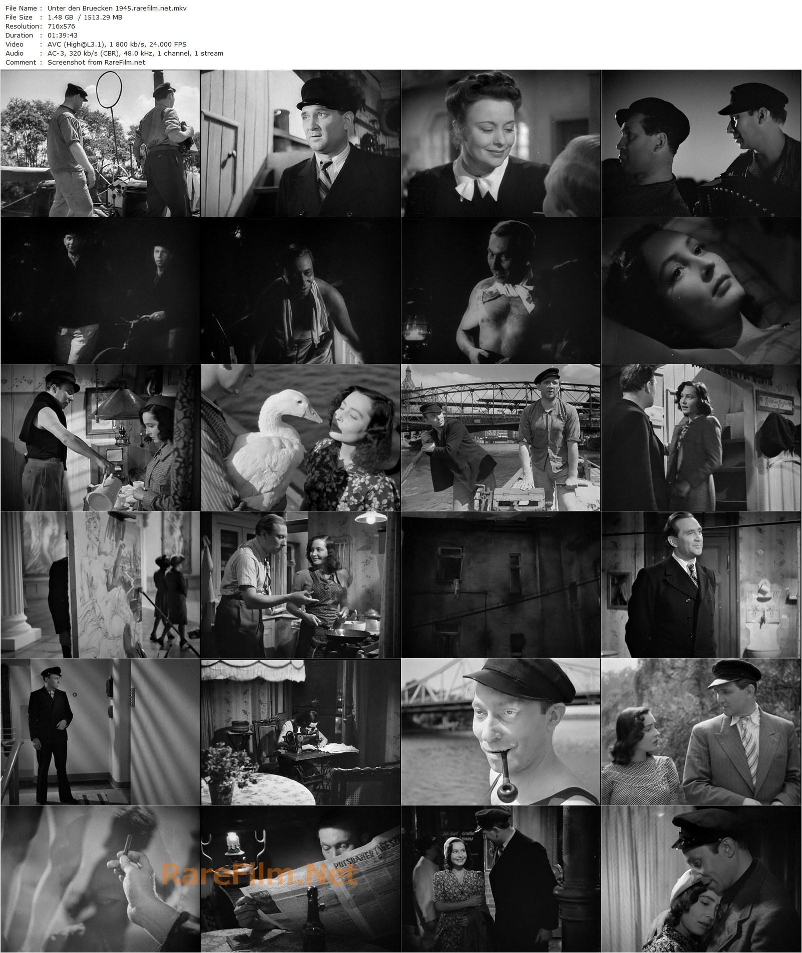 Under the Bridges / Unter den Brücken (1945) Helmut Käutner, Hannelore Schroth, Carl Raddatz, Gustav Knuth-poster