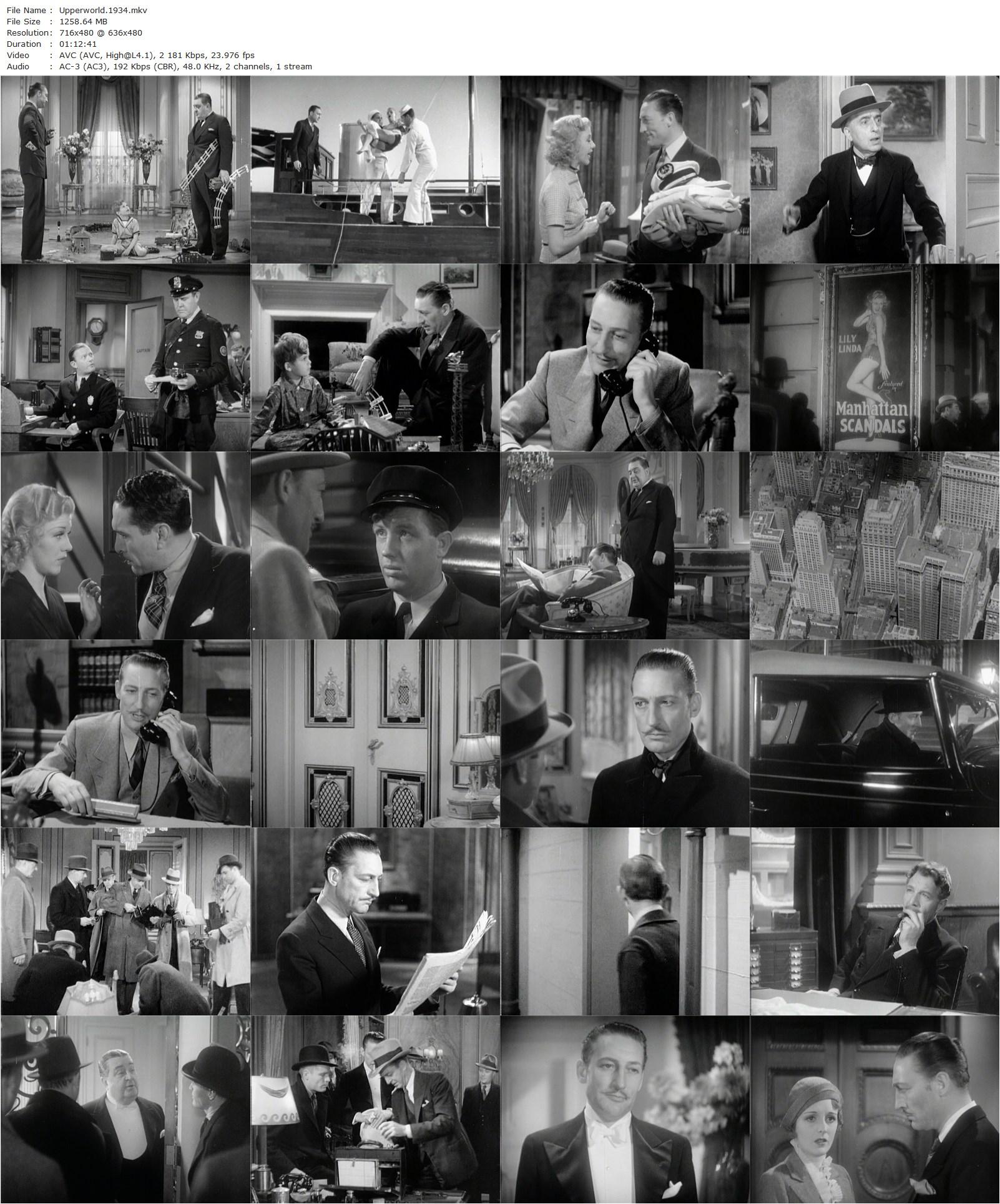 Upper World (1934) Roy Del Ruth, Warren William, Mary Astor, Ginger Rogers-poster