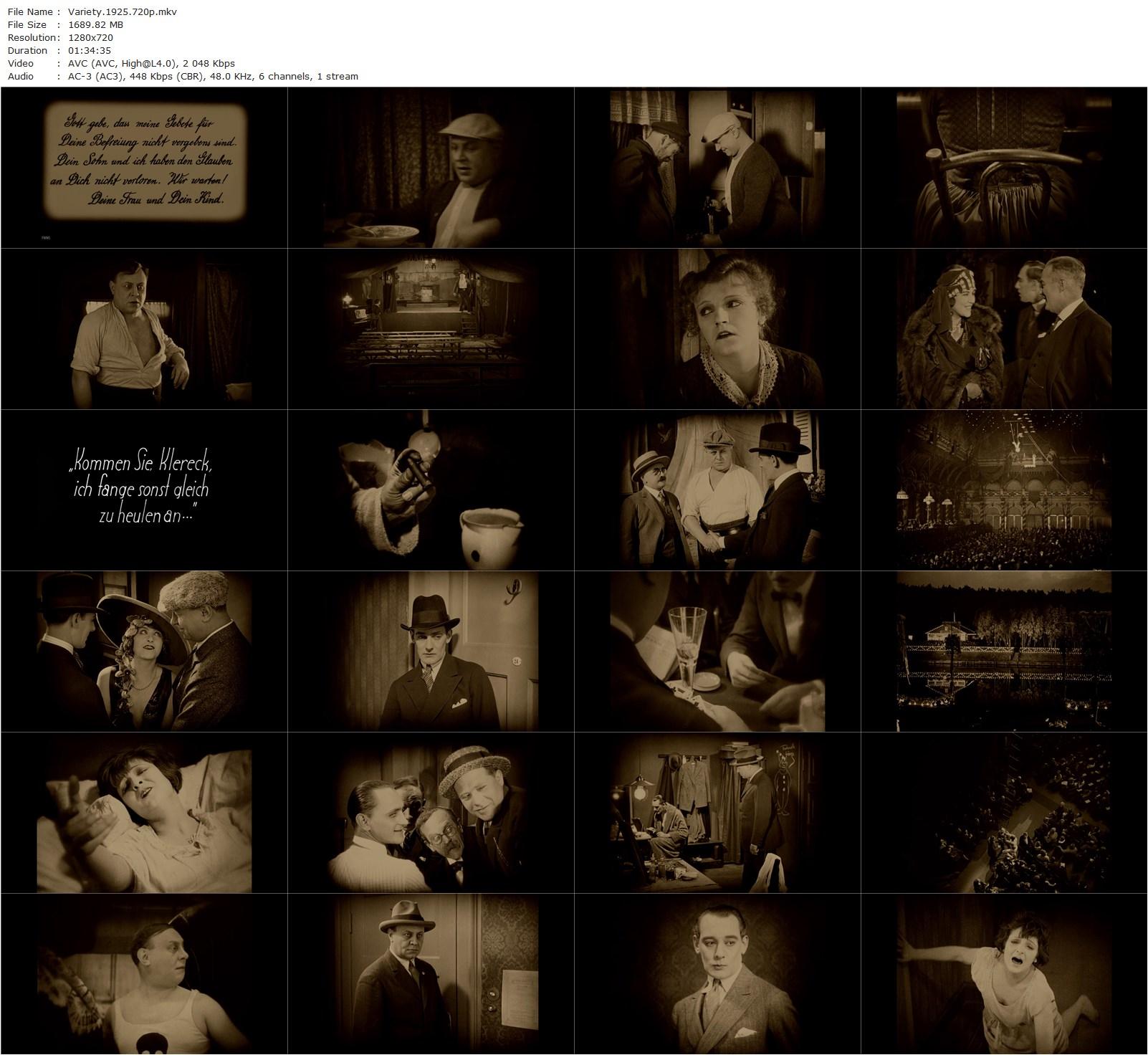 Variety (1925) Ewald André Dupont, Emil Jannings, Maly Delschaft, Lya De Putti-poster