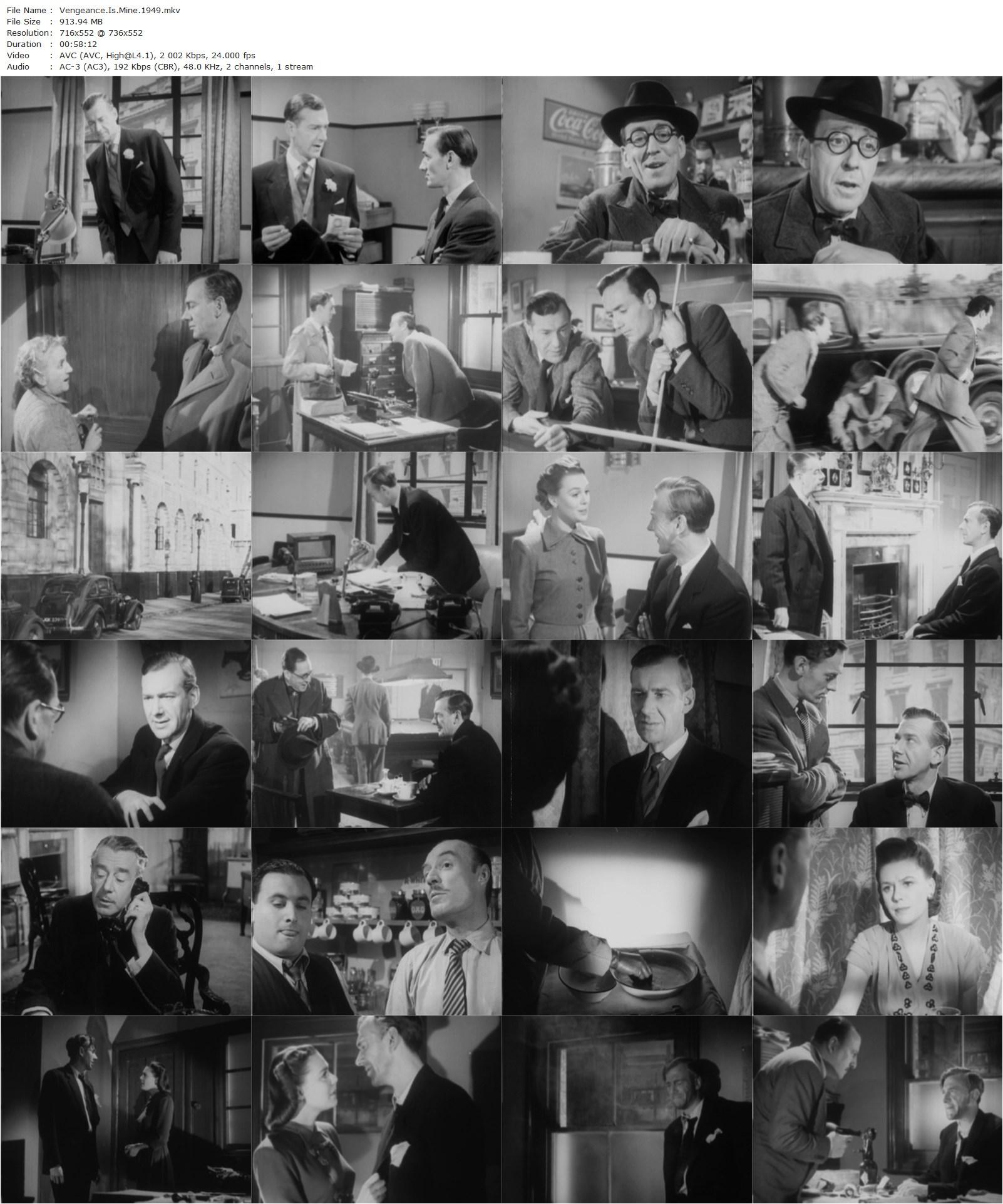 Vengeance Is Mine (1949) Alan Cullimore, Valentine Dyall, Anne Firth, Richard Goolden-poster