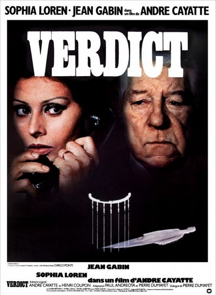 Verdict (1974) André Cayatte, Sophia Loren, Jean Gabin, Julien Bertheau