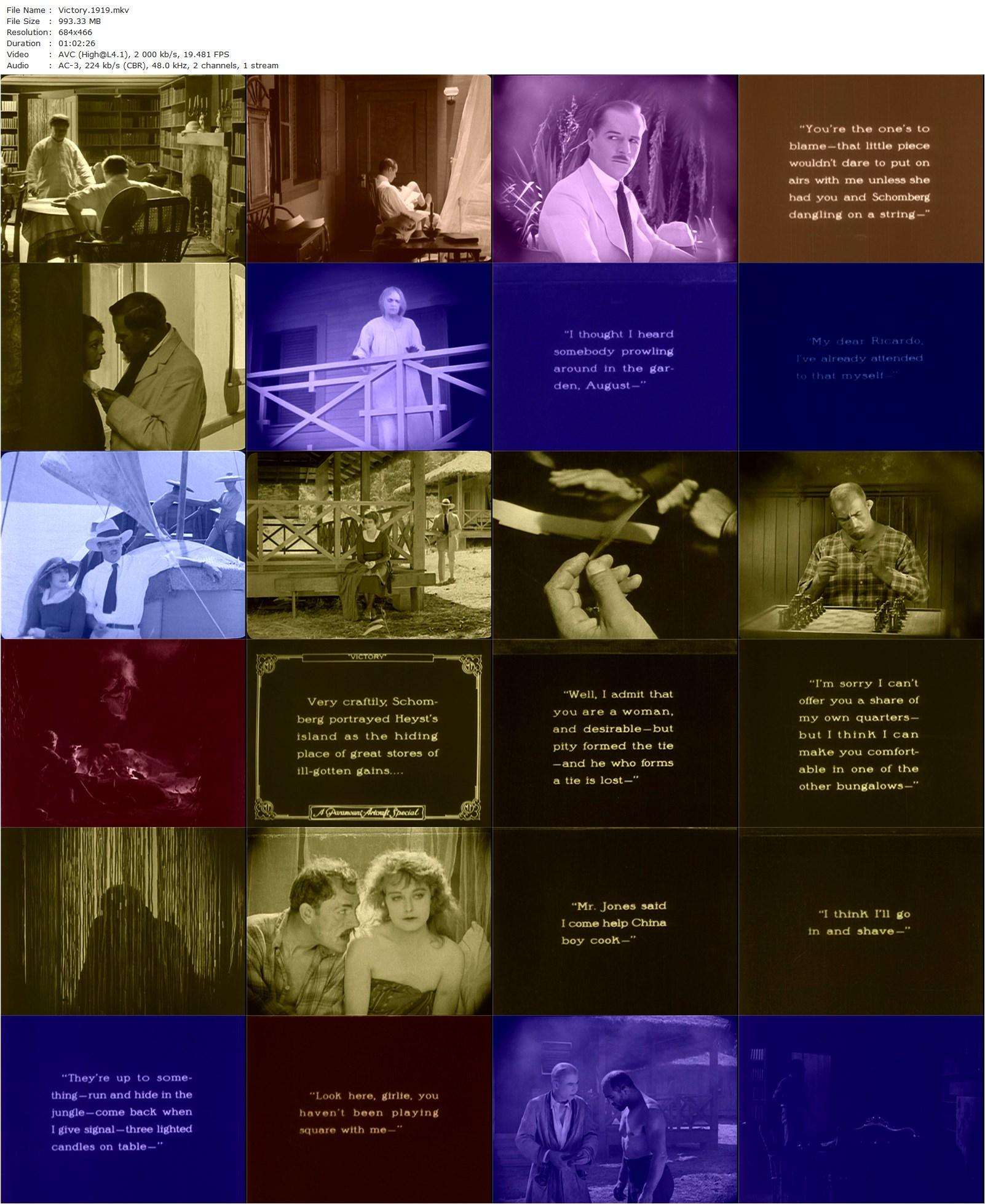 Victory (1919) Maurice Tourneur, Jack Holt, Seena Owen, Wallace Beery-poster