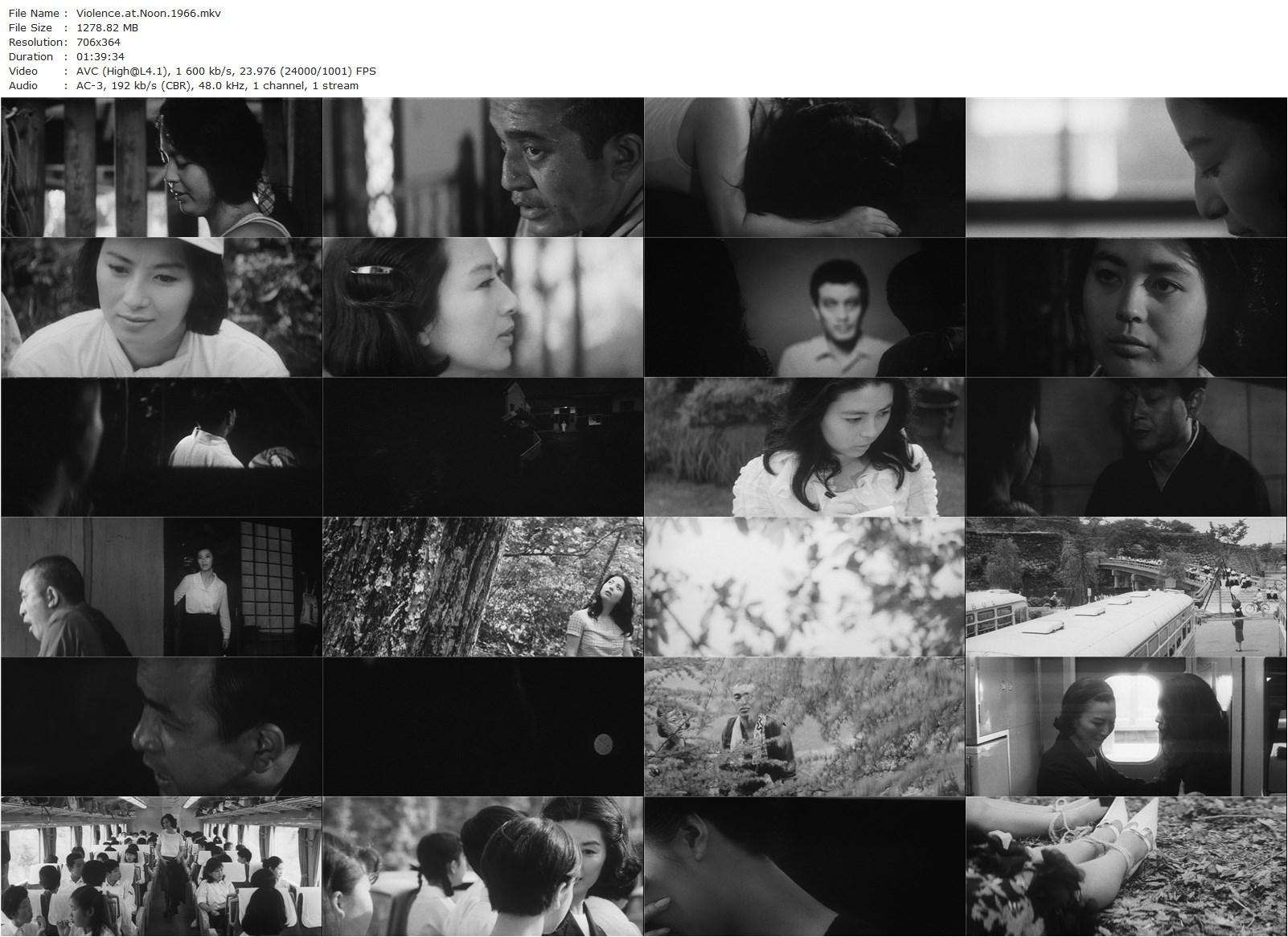 Violence at Noon AKA Hakuchû no tôrima (1966) Nagisa Ôshima, Saeda Kawaguchi, Akiko Koyama, Kei Satô-poster