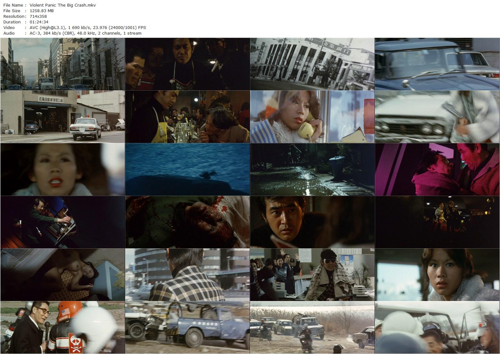 Violent Panic: The Big Crash AKA Bôsô panikku: Daigekitotsu (1976) Kinji Fukasaku, Tsunehiko Watase, Miki Sugimoto, Yayoi Watanabe-poster