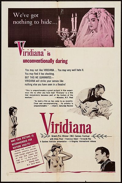 Viridiana (1961) Luis Buñuel, Silvia Pinal, Francisco Rabal, Fernando Rey, Comedy, Drama