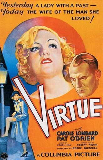 Virtue (1932) Edward Buzzell, Carole Lombard, Pat O’Brien, Ward Bond, Drama