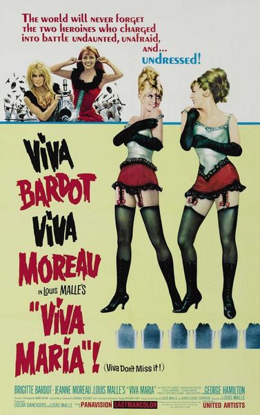Viva Maria! (1965) Louis Malle, Brigitte Bardot, Jeanne Moreau, George Hamilton, Adventure, Comedy, Romance, Western