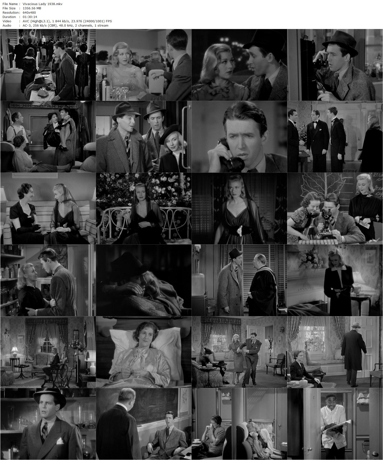 Vivacious Lady (1938) George Stevens, Ginger Rogers, James Stewart, James Ellison-poster