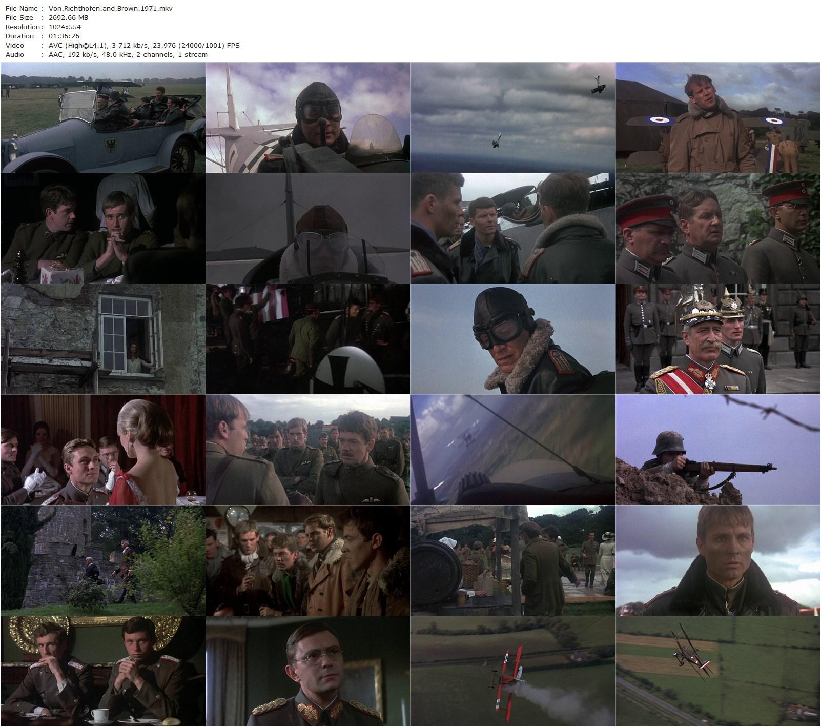 Von Richthofen and Brown (1971) Roger Corman, John Phillip Law, Don Stroud, Barry Primus-poster