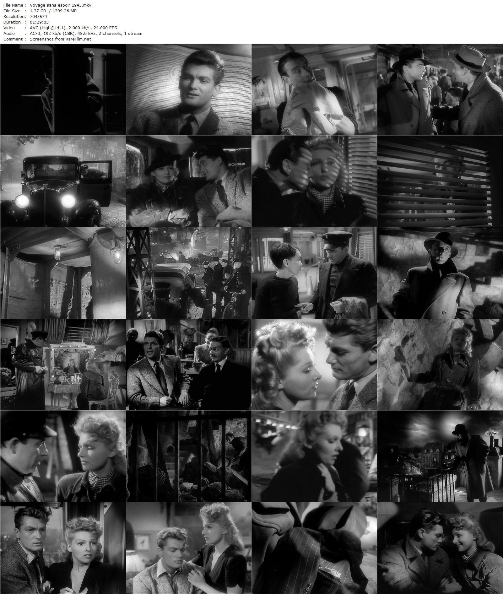 Voyage Without Hope / Voyage sans espoir (1943) Christian-Jaque, Simone Renant, Jean Marais, Paul Bernard-poster