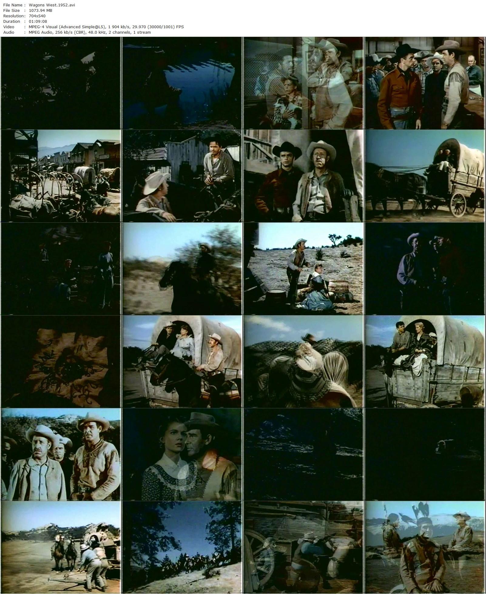 Wagons West (1952) Ford Beebe, Rod Cameron, Noah Beery Jr., Peggie Castle-poster