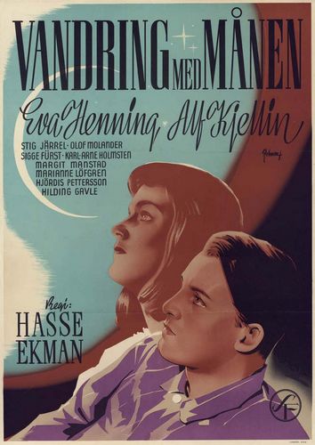 Wandering with the Moon AKA Vandring med månen (1945) Hasse Ekman, Eva Henning, Alf Kjellin, Stig Järrel