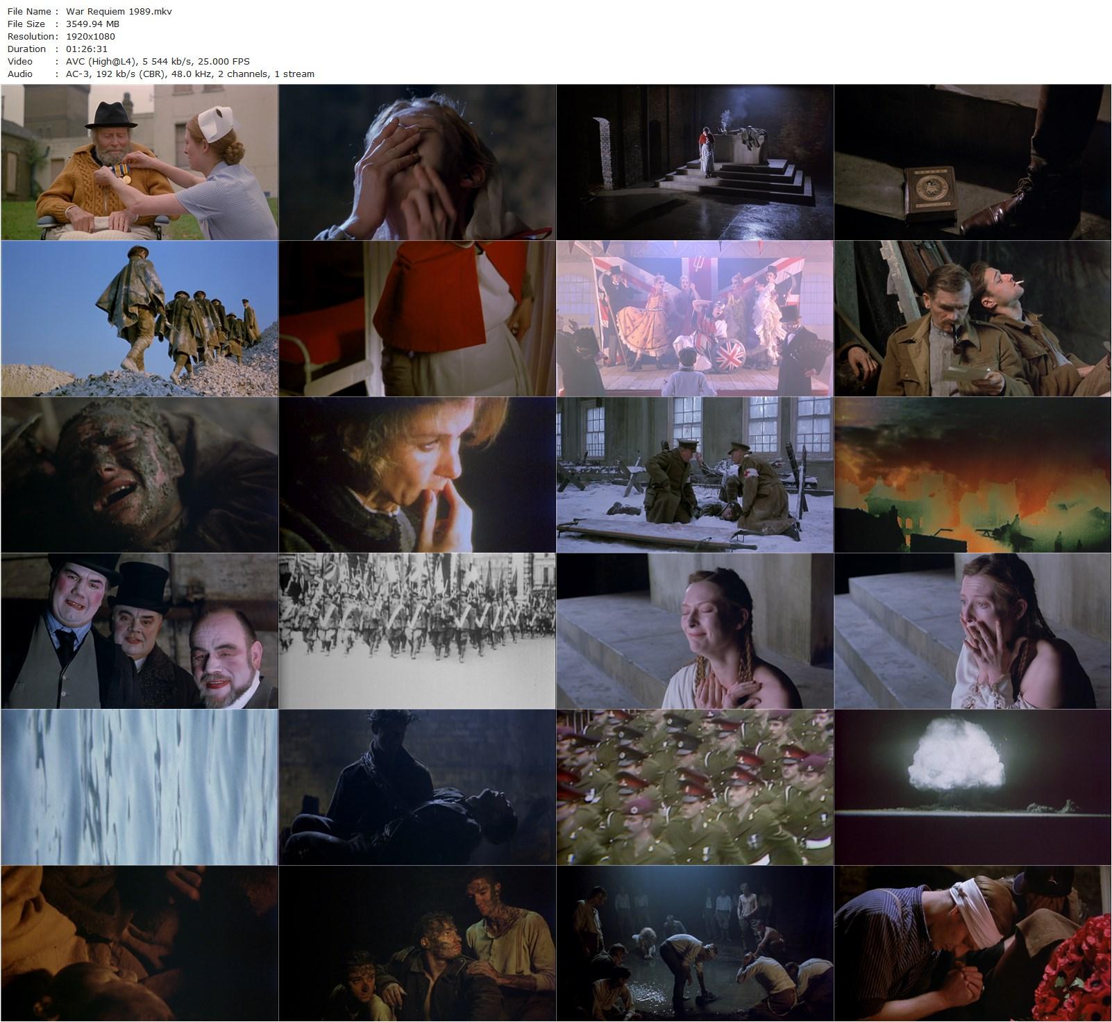 War Requiem (1989) Derek Jarman, Nathaniel Parker, Tilda Swinton, Laurence Olivier-poster