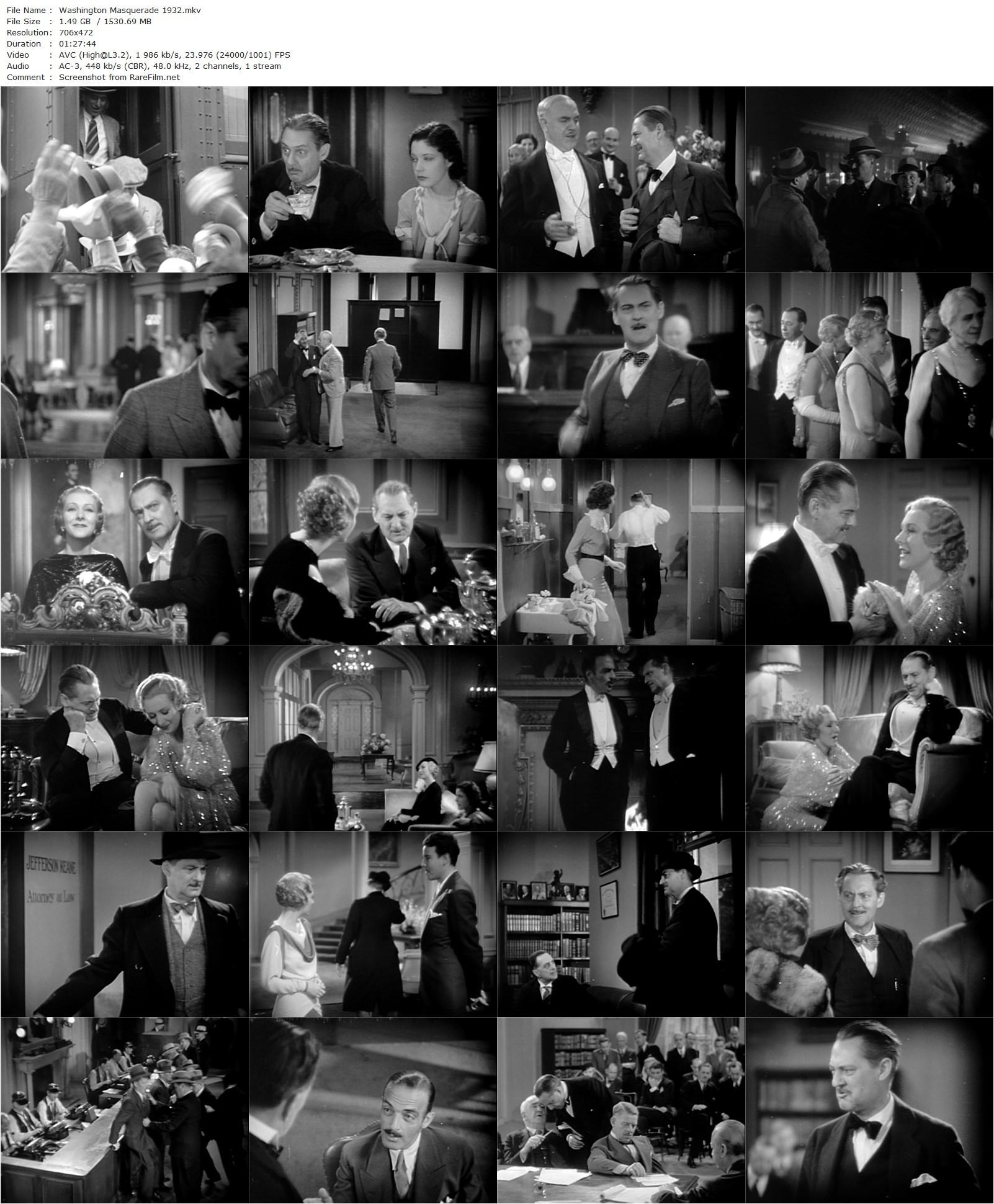 The Washington Masquerade (1932) Charles Brabin, Lionel Barrymore, Karen Morley, Diane Sinclair-poster