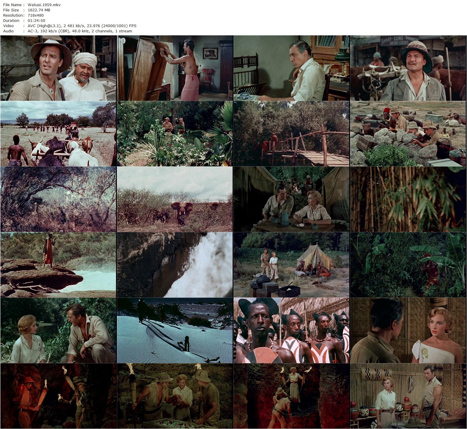 Watusi (1959) Kurt Neumann, George Montgomery, Taina Elg, David Farrar-poster