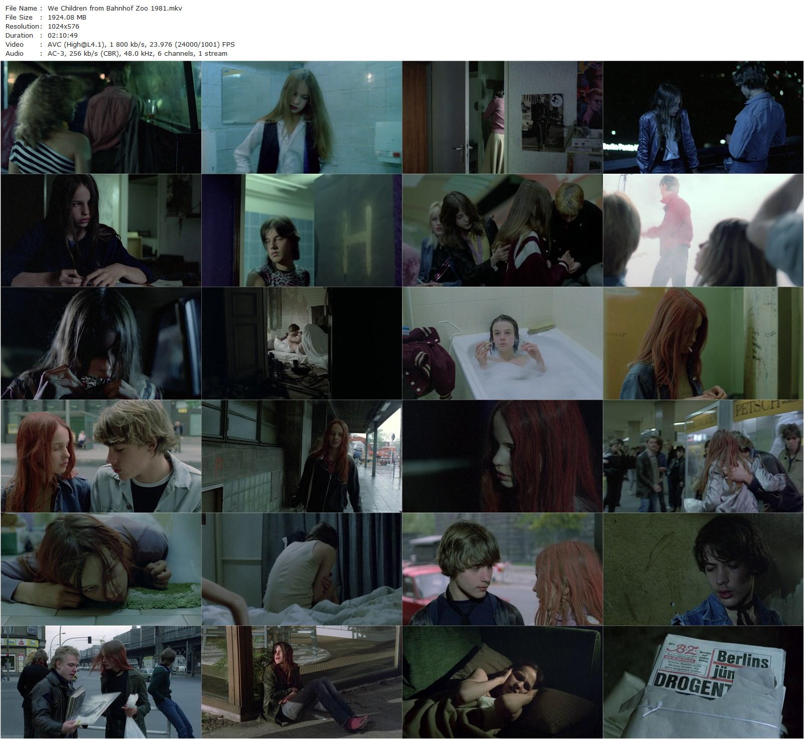 We Children from Bahnhof Zoo AKA Christiane F. – Wir Kinder vom Bahnhof Zoo (1981) Uli Edel, Natja Brunckhorst, Eberhard Auriga, Peggy Bussieck-poster