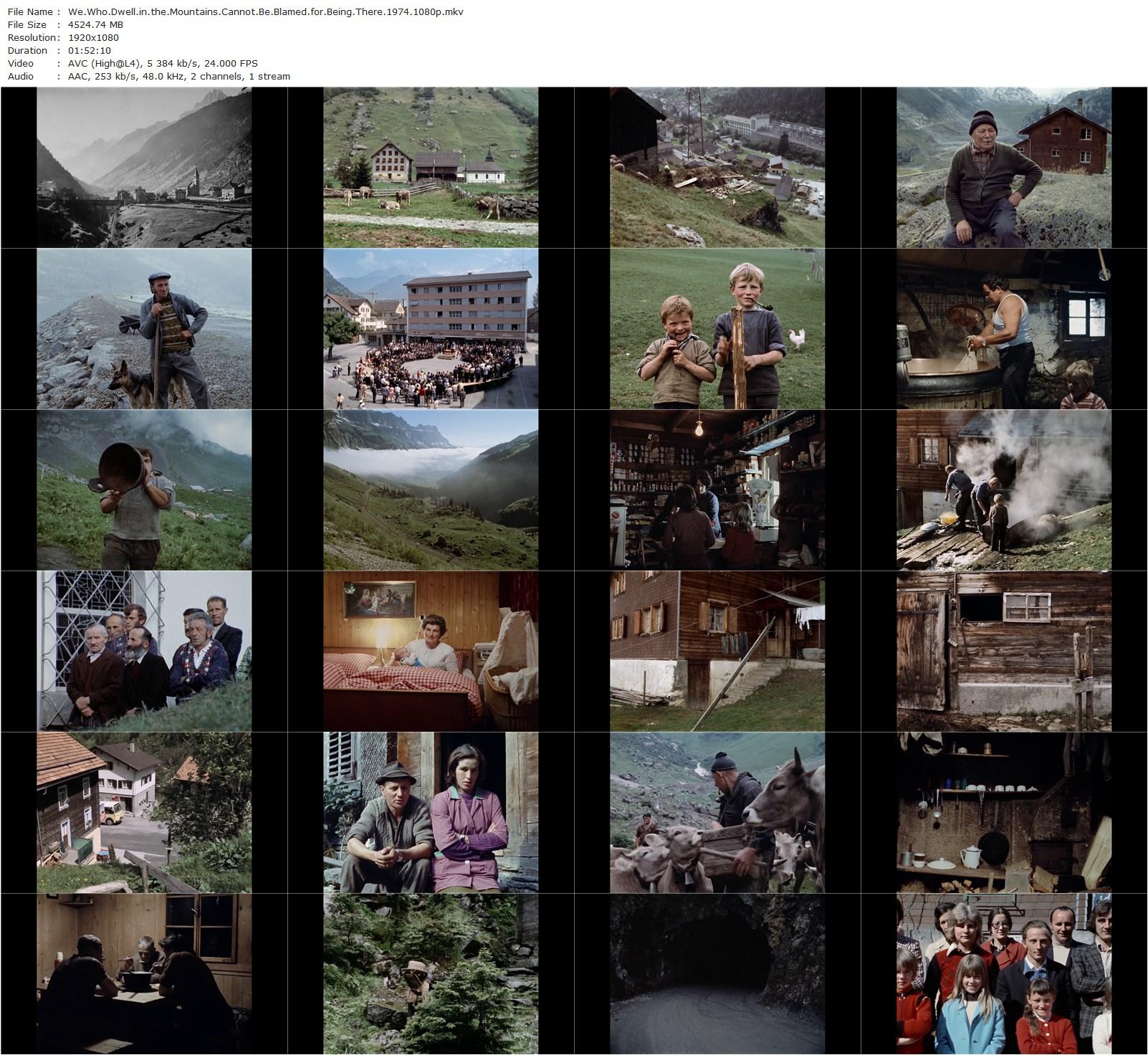 We Who Dwell in the Mountains Cannot Be Blamed for Being There AKA Wir Bergler in den Bergen sind eigentlich nicht schuld, daß wir da sind (1974) Fredi M. Murer-poster