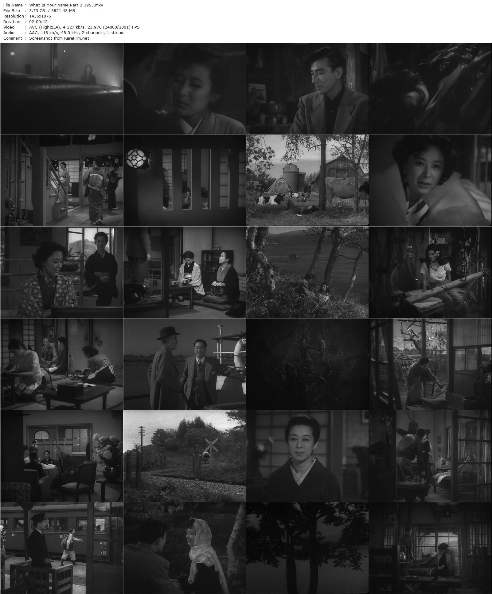 What Is Your Name? Part II / Kimi no na wa: Dainibu (1953) Hideo Ôba, Keiko Awaji, Chikage Awashima, Kimie Hayashi-poster