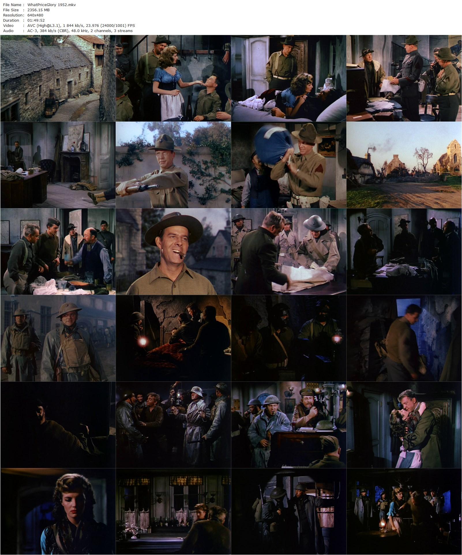 What Price Glory (1952) John Ford, James Cagney, Corinne Calvet, Dan Dailey-poster