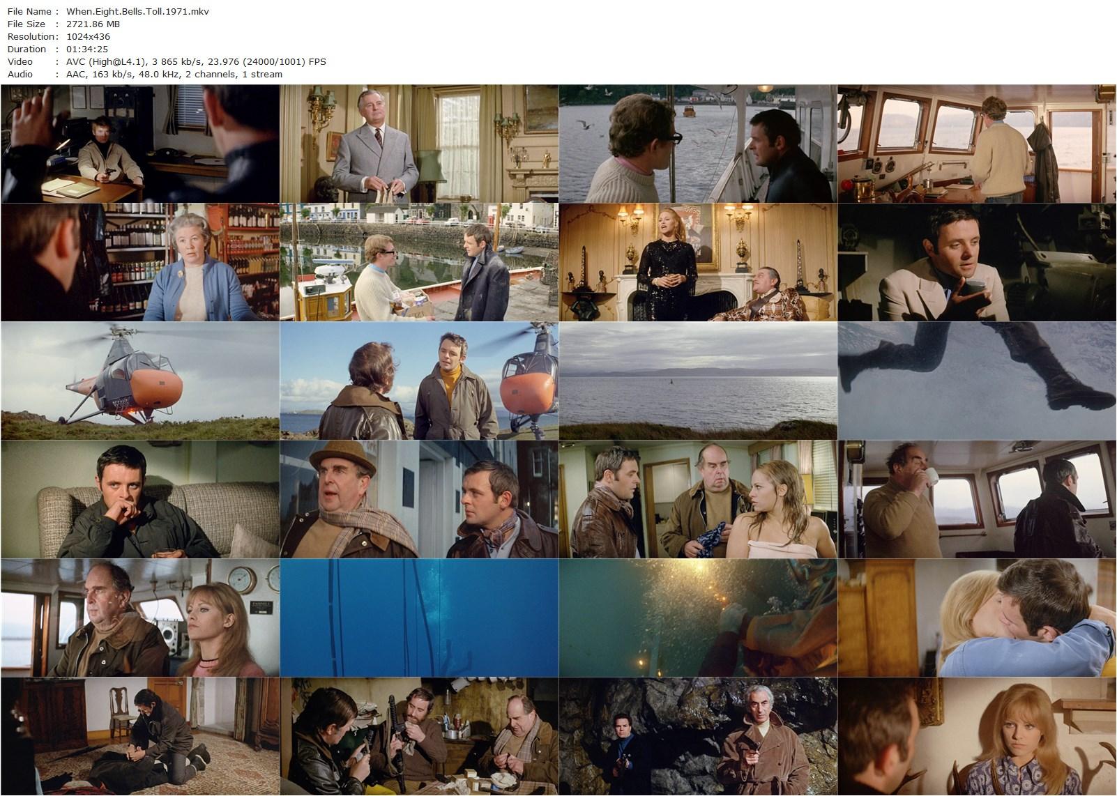 When Eight Bells Toll (1971) Etienne Périer, Anthony Hopkins, Jack Hawkins, Robert Morley-poster