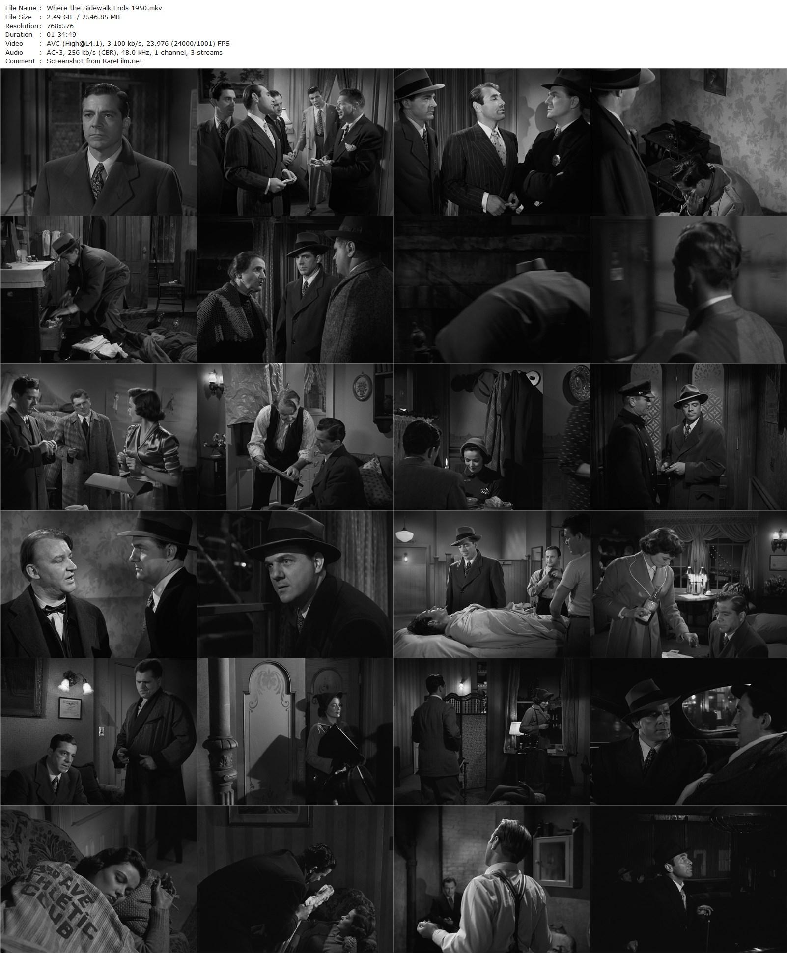 Where The Sidewalk Ends (1950) Otto Preminger, Dana Andrews, Gene Tierney, Gary Merrill-poster