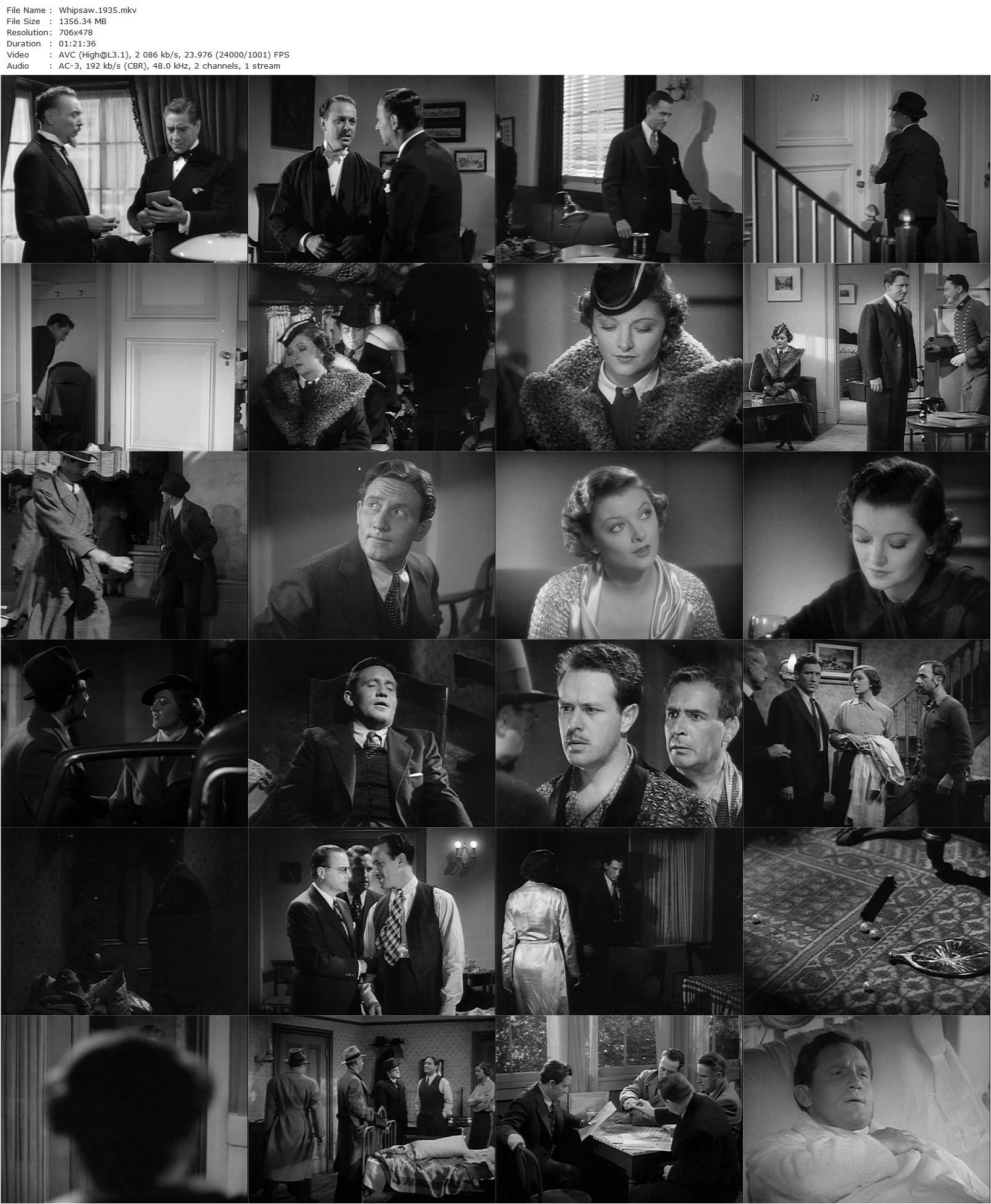 Whipsaw (1935) Sam Wood, Myrna Loy, Spencer Tracy, Harvey Stephens-poster