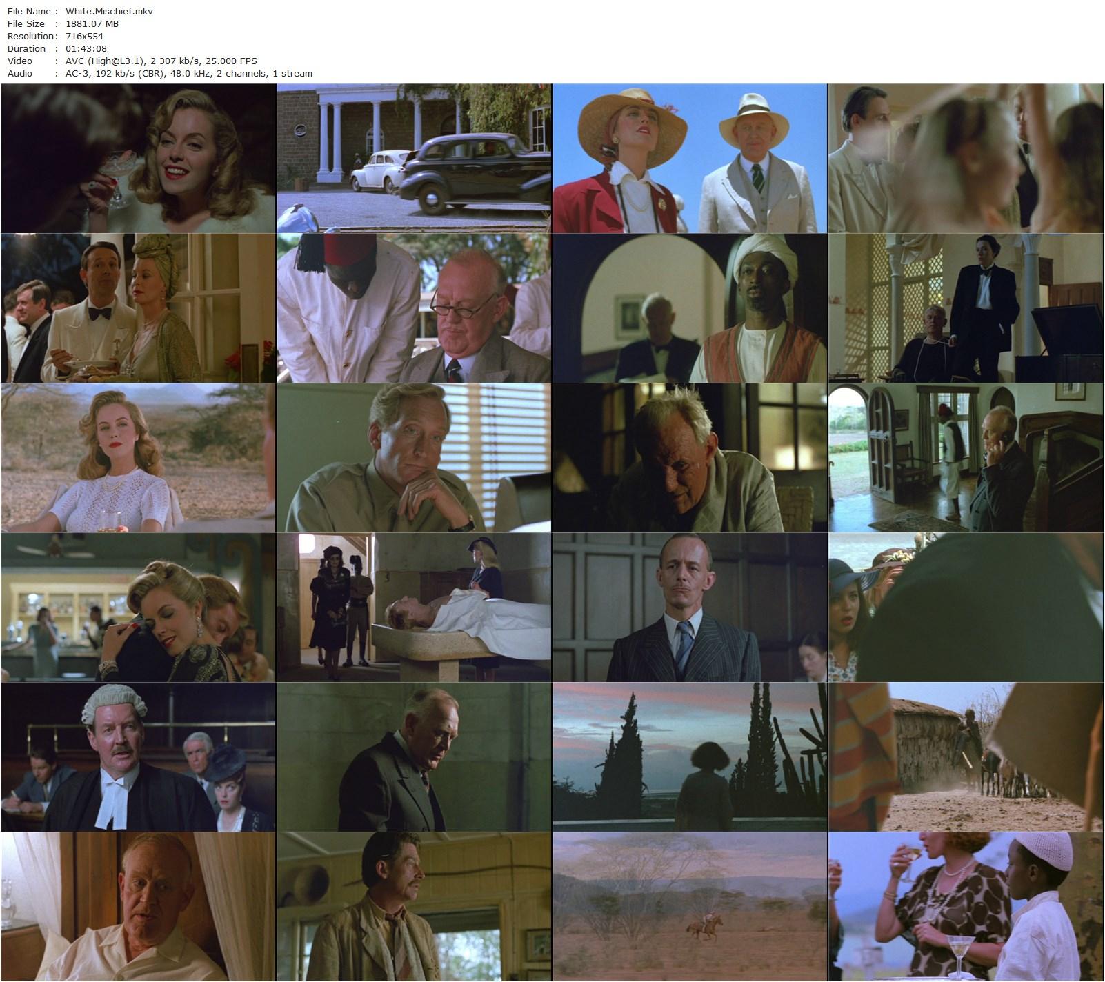 White Mischief (1987) Michael Radford, Sarah Miles, Joss Ackland, Greta Scacchi-poster